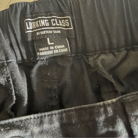 LURKING CLASS Sketchy Tank Black Cargo Jogger Pants Junior Size Large 30” Waist - Picture 6 of 8